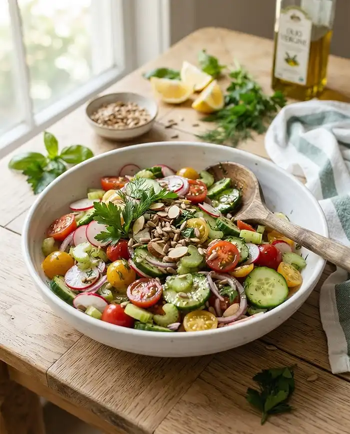 Marinated Tomato Cucumber Crunch Salad 4 fresh summer salad