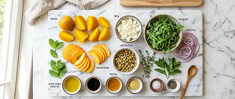 Golden Beet Nectarine Feta Salad 2 golden beet salad
