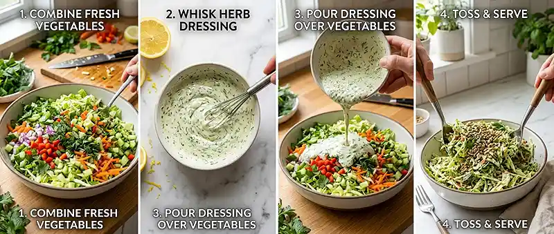 Green Herb Slaw Chop Salad 3 green salad