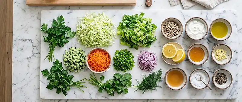 Green Herb Slaw Chop Salad 2 herb slaw salad