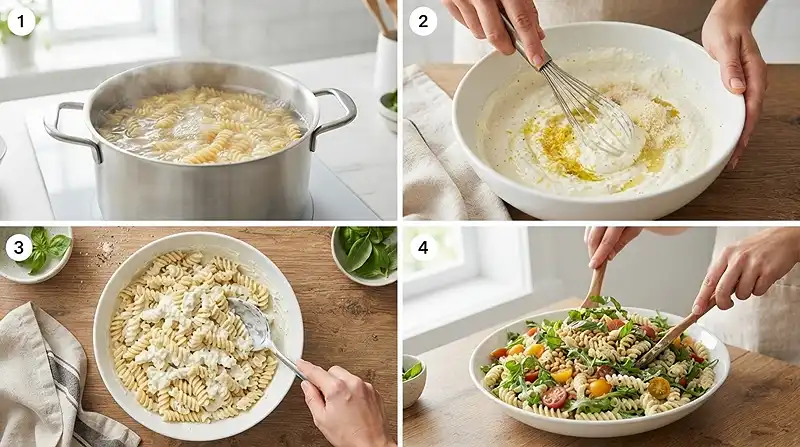 lemon basil pasta salad