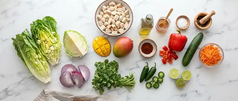 Spicy Mango Chicken Chopped Salad 2 mango chicken salad