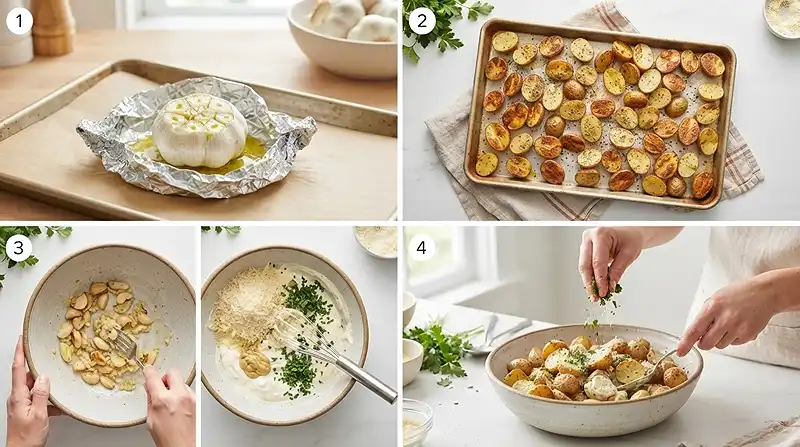 Roasted Garlic Parmesan Potato Salad 3 parmesan potato salad
