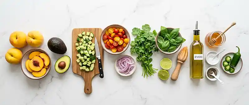 peach avocado salad