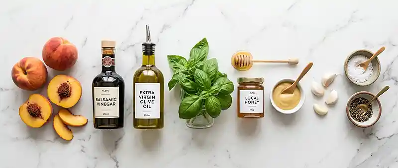 Peach Basil Balsamic Dressing 2 peach basil dressing