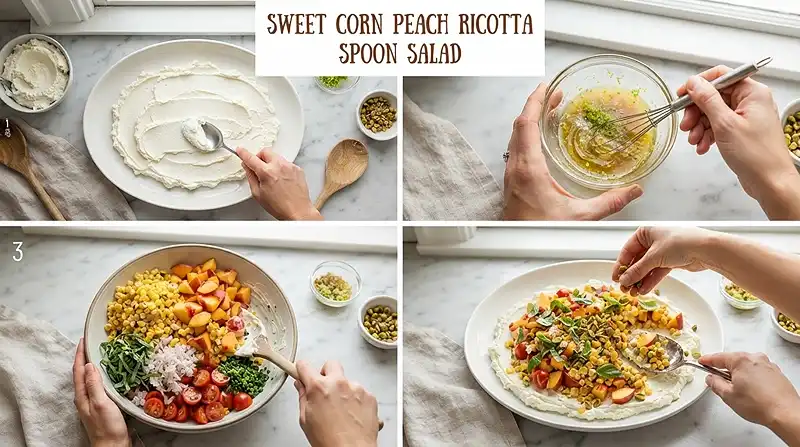 peach ricotta salad
