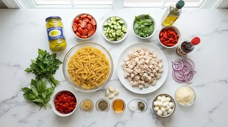 Pepperoncini Chicken Pasta Salad 2 pepperoncini chicken salad