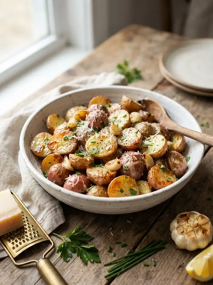 Roasted Garlic Parmesan Potato Salad 4 picnic side dish