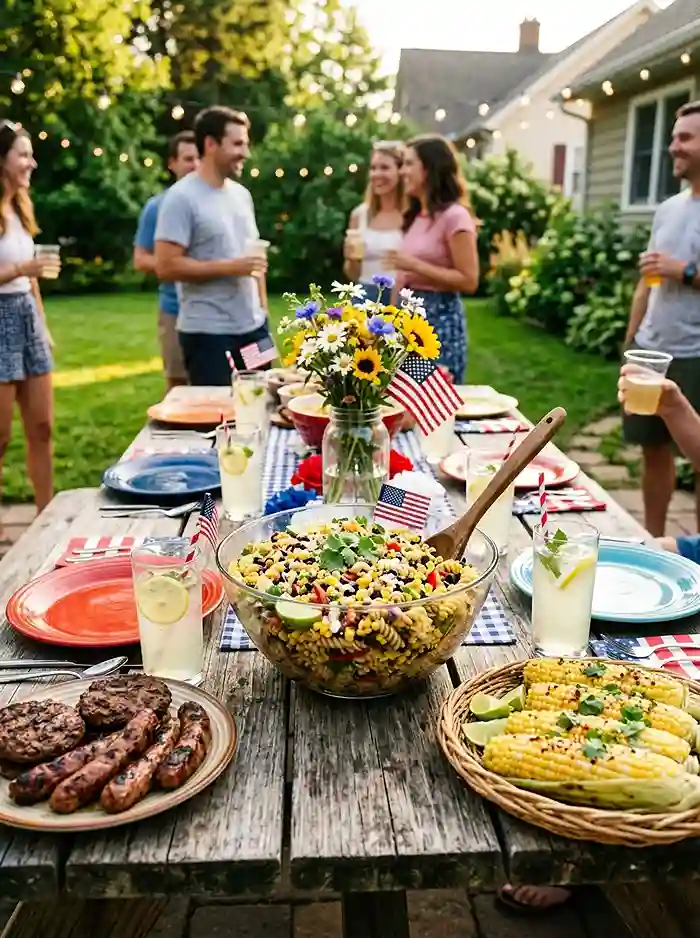 Smoky Corn Black Bean Pasta Salad 3 potluck salad
