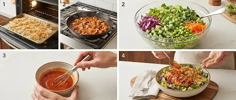 Gochujang Chicken Rice Crunch Salad 3 rice crunch salad