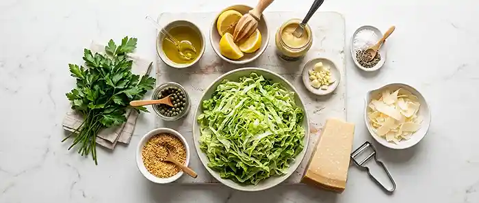 Shaved Lettuce Caper Parmesan Salad 2 shaved lettuce salad