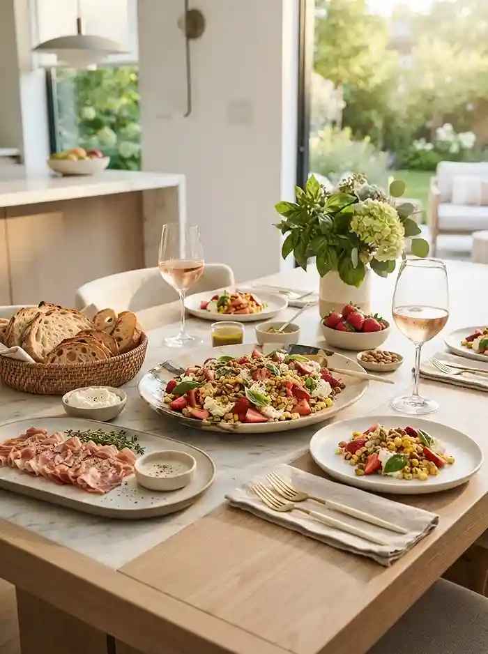 Strawberry Corn Basil Ricotta Salad 4 summer produce salad