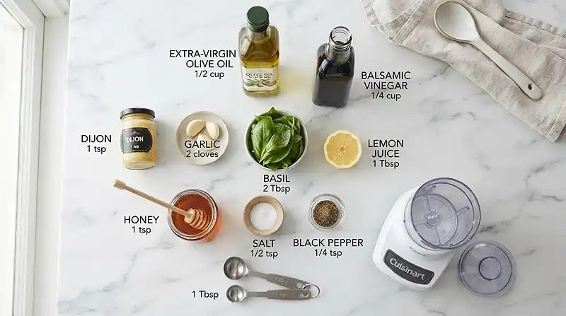 Basil Balsamic Dressing 2 vinaigrette recipe