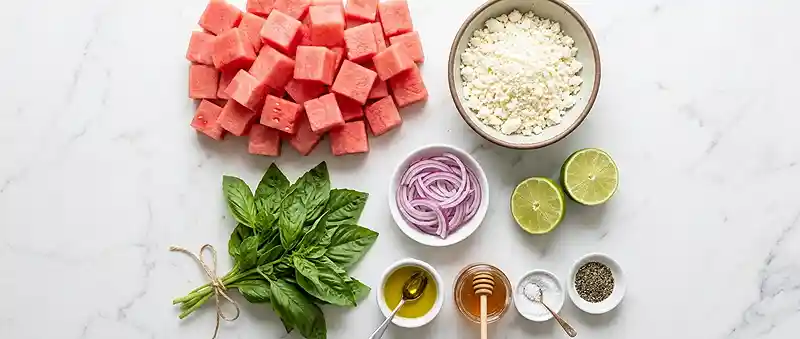 watermelon basil salad