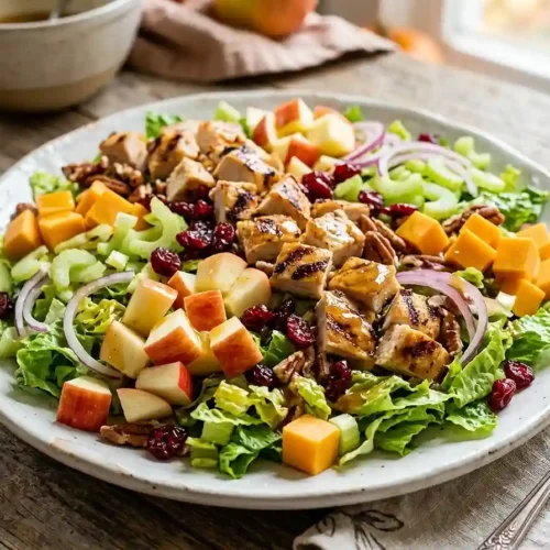Apple Cheddar Chicken Chop Salad