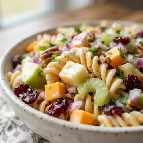 Apple Cheddar Pasta Salad