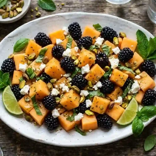 Blackberry Cantaloupe Mint Salad 5 Blackberry Cantaloupe Mint Salad