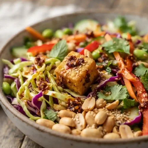Chili Crisp Tofu Cabbage Salad 5 Chili Crisp Tofu Cabbage Salad