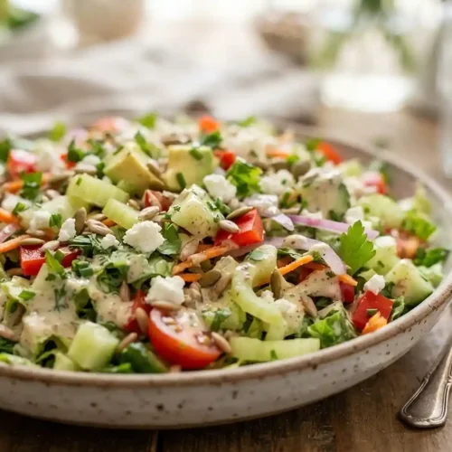 Chopped Garden Tahini Ranch Salad