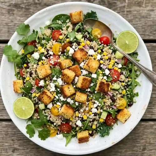 Cornbread Crouton Quinoa Picnic Salad
