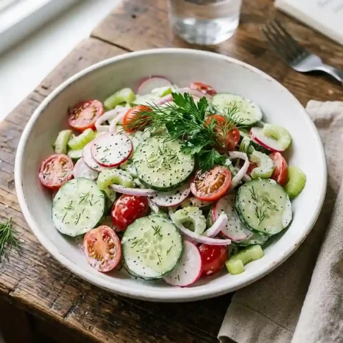 Creamy Dill Garden Cucumber Salad 5 Creamy Dill Garden Cucumber Salad