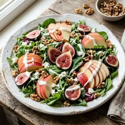Fresh Fig Apple Goat Cheese Salad 5 Fresh Fig Apple Goat Cheese Salad
