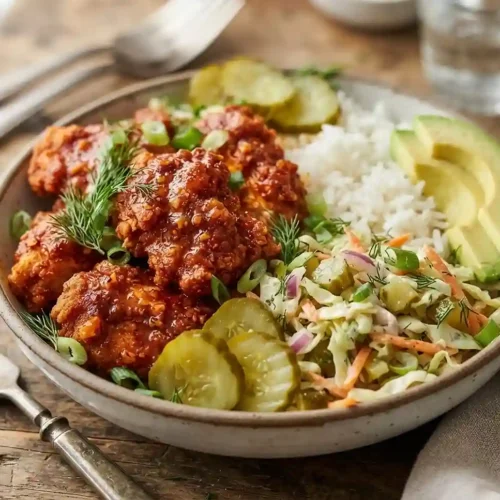 Nashville Chicken Pickle Slaw Bowl 5 Nashville Chicken Pickle Slaw Bowl