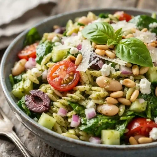 Pesto White Bean Orzo Salad 5 Pesto White Bean Orzo Salad