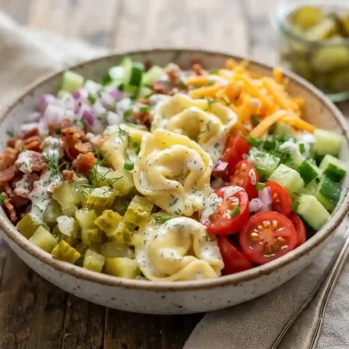 Pickle Ranch Tortellini Salad 5 Pickle Ranch Tortellini Salad