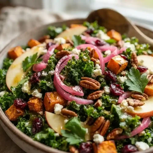 Pickled Onion Kale Harvest Salad 5 Pickled Onion Kale Harvest Salad