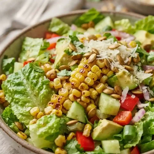 Roasted Corn Romaine Crunch Salad 5 Roasted Corn Romaine Crunch Salad