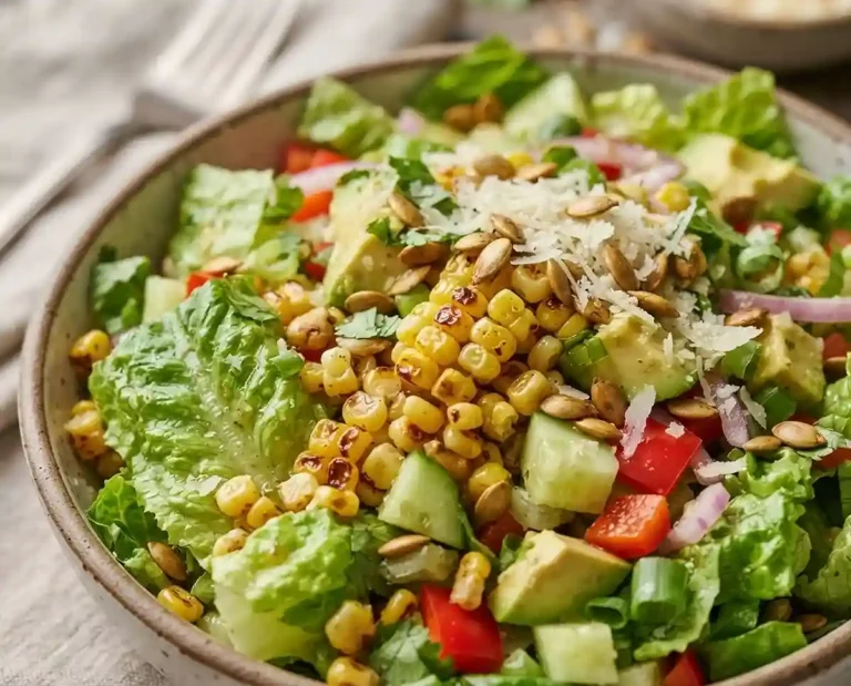Roasted Corn Romaine Crunch Salad