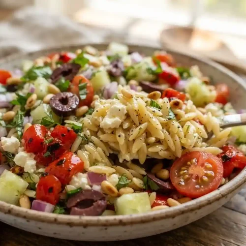 Roasted Red Pepper Feta Orzo Salad 5 Roasted Red Pepper Feta Orzo Salad