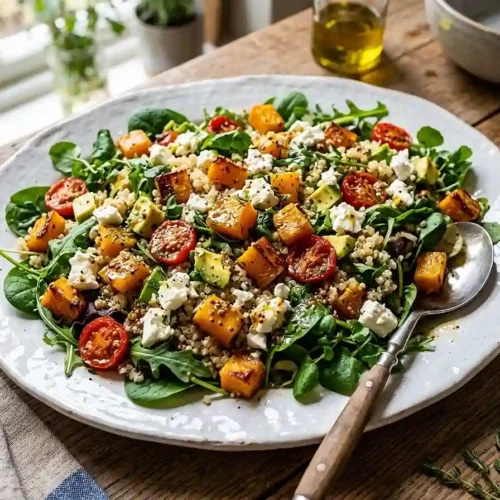 Roasted Squash Quinoa Feta Salad 5 Roasted Squash Quinoa Feta Salad