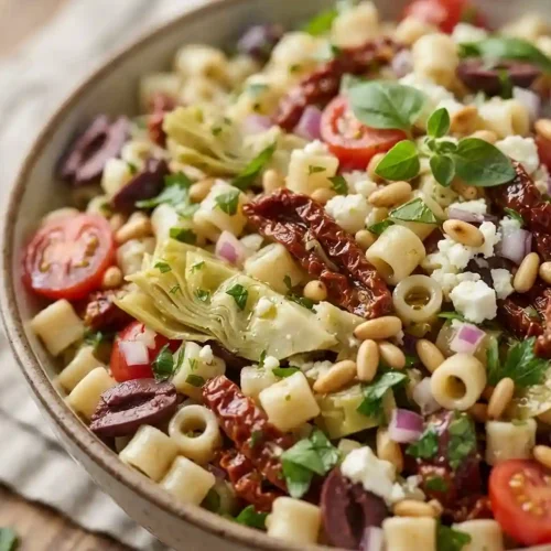 Sun Dried Tomato Artichoke Ditalini Salad 5 Sun Dried Tomato Artichoke Ditalini Salad