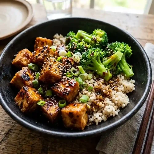 Teriyaki Tofu Broccoli Crunch Bowl 5 Teriyaki Tofu Broccoli Crunch Bowl