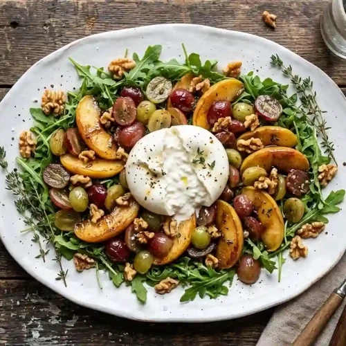 Warm Apple Grape Burrata Salad 5 Warm Apple Grape Burrata Salad
