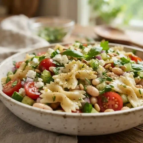 White Bean Pasta Salad With Herbs 5 White Bean Pasta Salad With Herbs