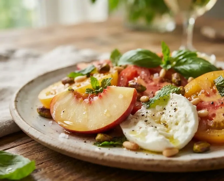 Salad Alchemy 1 White Nectarine Basil Caprese Salad