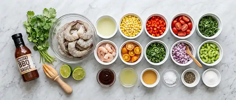 BBQ Shrimp Corn Pepper Salad 2 bbq shrimp salad