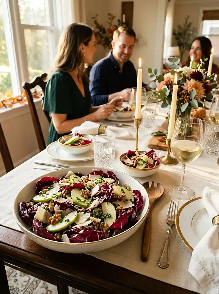 Apple Radicchio Parmesan Salad 4 colorful apple radicchio parmesan for early fall dinners