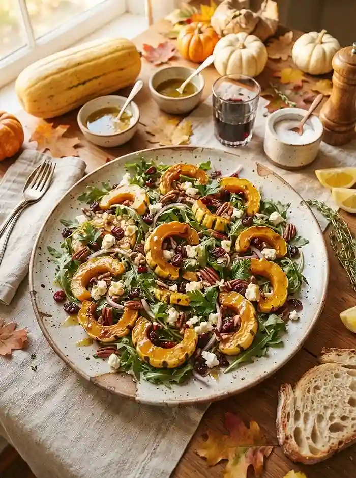 Roasted Delicata Cranberry Feta Salad 4 colorful roasted delicata cranberry for early fall dinners