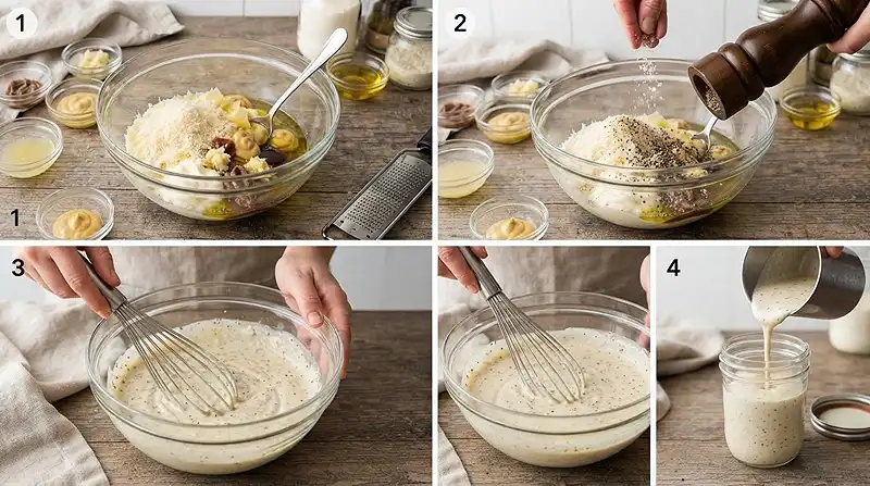 Parmesan Black Pepper Caesar Dressing 3 creamy flavorful black pepper for meal prep lunches