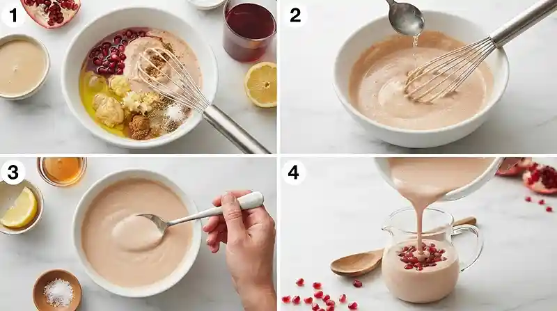 creamy flavorful tahini pomegranate for meal prep lunches