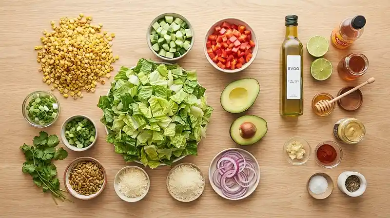 Roasted Corn Romaine Crunch Salad 2 crisp roasted corn for everyday lunch salads