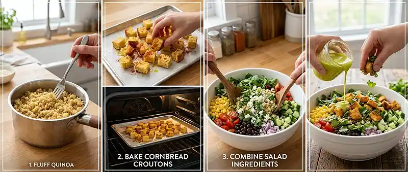 crouton quinoa salad