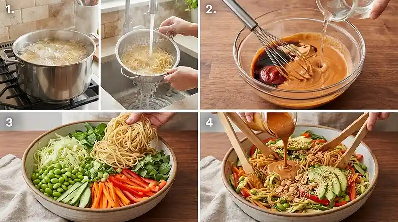 Gochujang Peanut Noodle Salad 3 crowd pleasing peanut noodle for labor day potlucks