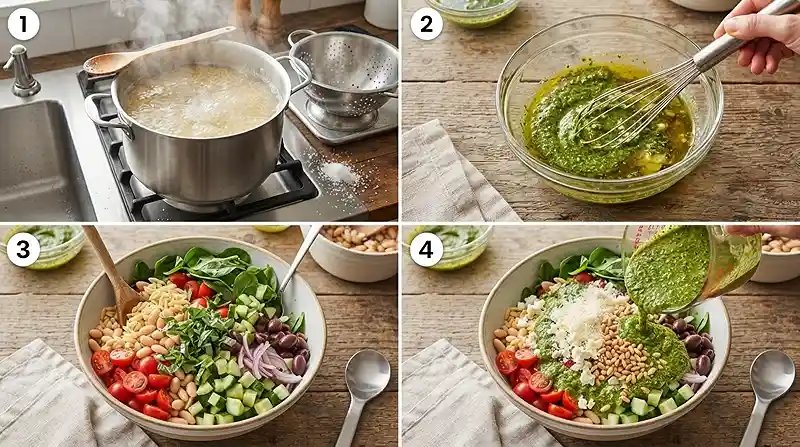 Pesto White Bean Orzo Salad 3 crowd pleasing white bean for labor day potlucks