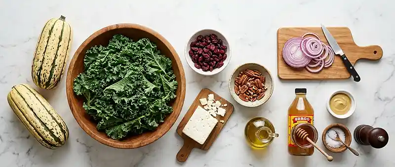 Delicata Kale Cranberry Salad 2 easy delicata kale for september lunches