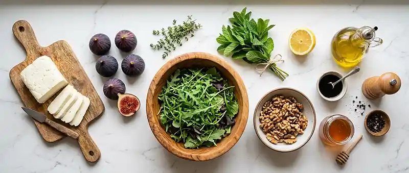 Warm Fig Halloumi Mint Salad 2 easy fig halloumi for september lunches